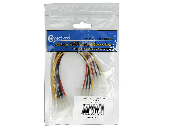 Molex 4 pins power supply Y splitter cable