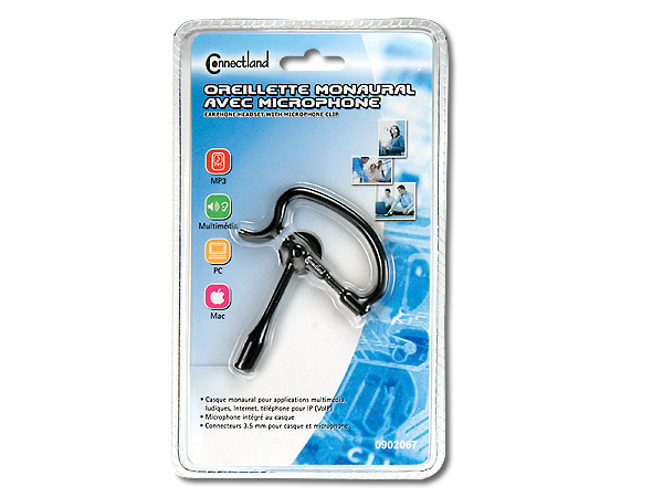 EARPHONE HEADSET WITH MICROPHONE CLIP