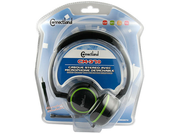 STEREO HEADSET WITH DETACHABLE MICROPHONE