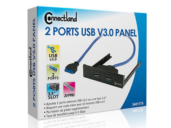 2 PORTS USB V3.0 PANEL