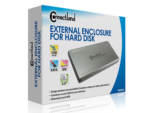 USB v2.0 EXTERNAL ENCLOSURE  FOR 2.5’’ SATA/IDE HARD DISK