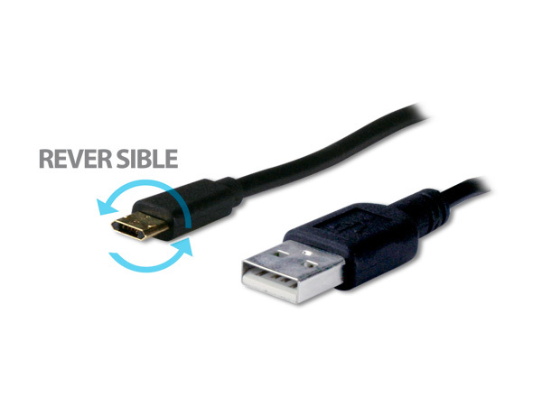 USB v2.0 TO REVERSIBLE MICRO USB CABLE