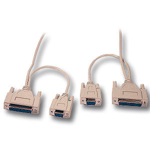 SERIAL LAP LINK CABLE DB9+DB25 FEMALE TO FEMALE