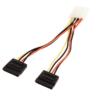 2X SERIAL ATA POWER SUPPLY CABLE TO 4 PINS